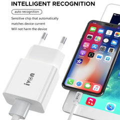 IVON AD-35 2 en 1 18W QC3.0 Puerto USB Carga...
