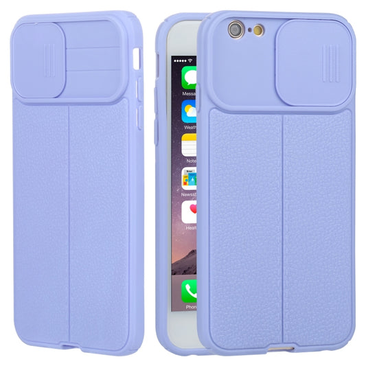 Litchi Texture Sliding Camshield TPU Funda p...