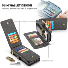 CaseMe-007 Estuche de cuero multifuncional d...