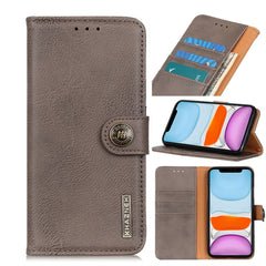 Funda de cuero con tapa horizontal con textu...