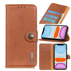 Funda de cuero con tapa horizontal con textu...