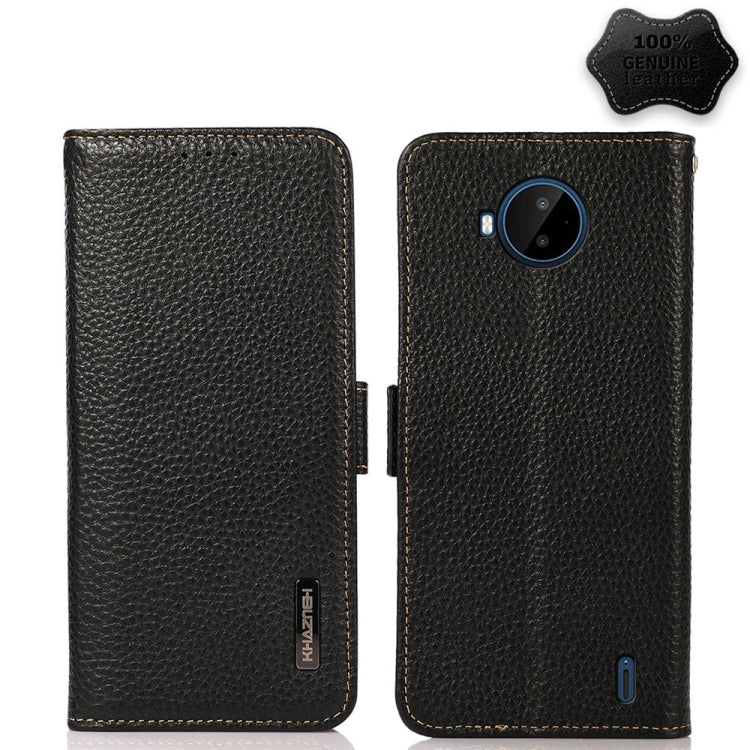 KHAZNEH Side-Magnetic Litchi Genuine Leather...
