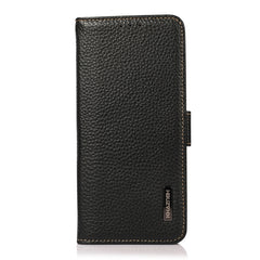 KHAZNEH Side-Magnetic Litchi Genuine Leather...