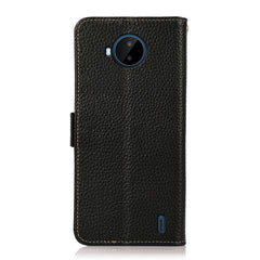 KHAZNEH Side-Magnetic Litchi Genuine Leather...