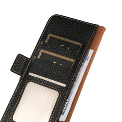 KHAZNEH Side-Magnetic Litchi Genuine Leather...