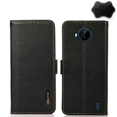 KHAZNEH Side-Magnetic Litchi Genuine Leather...