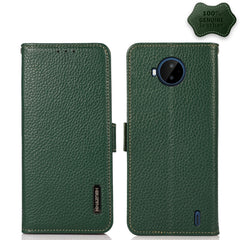 KHAZNEH Side-Magnetic Litchi Genuine Leather...