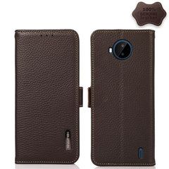 KHAZNEH Side-Magnetic Litchi Genuine Leather...
