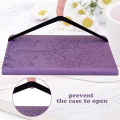 Estuche para tableta de cuero estampado pren...