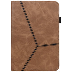 Estuche de cuero a rayas en relieve de color...