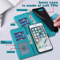 Estuche para teléfono de cuero con tapa pren...
