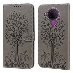Estuche para teléfono de cuero con tapa pren...