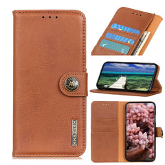 KHAZNEH Funda de cuero con tapa horizontal c...