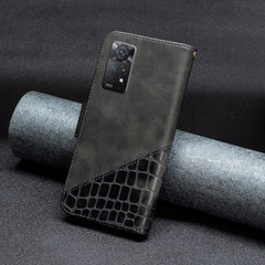 Estuche de cuero con textura de cocodrilo en...