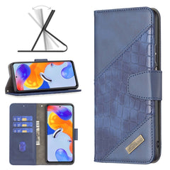 Estuche de cuero con textura de cocodrilo en...