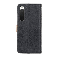 Estuche para teléfono de cuero en relieve fl...