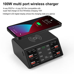 838w 9 en 1 100W 4 PD 3.0 USB-C / Type-C + 4...