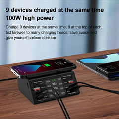 838w 9 en 1 100W 4 PD 3.0 USB-C / Type-C + 4...