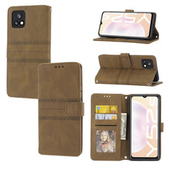 Estuche de cuero para teléfono con tapa hori...