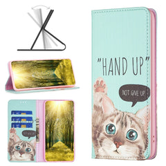 Estuche para teléfono de cuero pintado magné...