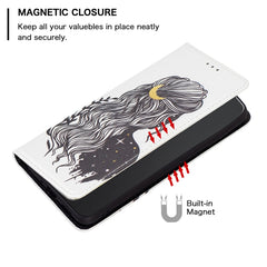 Estuche para teléfono de cuero pintado magné...