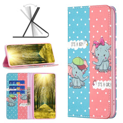 Estuche para teléfono de cuero pintado magné...