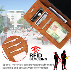 Estuche para teléfono de cuero con cepillo a...