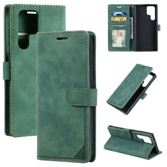 Estuche para teléfono de cuero con cepillo a...