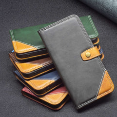 Estuche de cuero con doble hilo de coser a j...