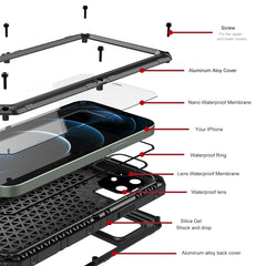 Caja de teléfono de metal + silicona con pro...