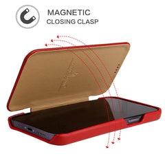 Estuche magnético para teléfono de cuero gen...
