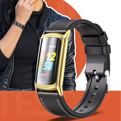 Mijobs TPU + correa de cuero para reloj     ...