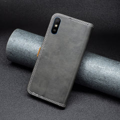 Estuche de cuero para teléfono con doble hil...