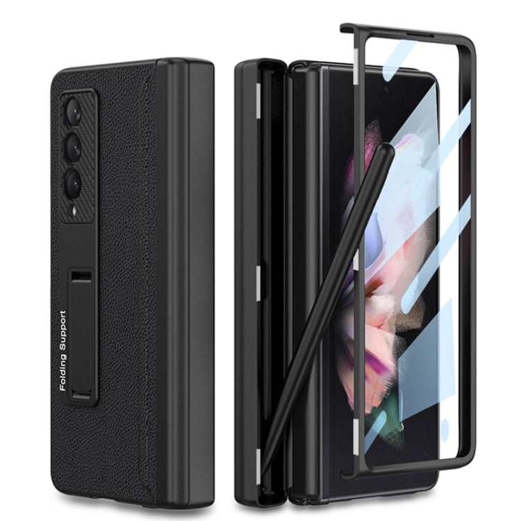 Estuche con tapa para teléfono de cuero liso...
