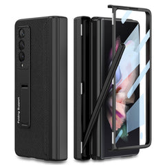 Estuche con tapa para teléfono de cuero liso...