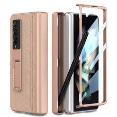 Estuche con tapa para teléfono de cuero liso...