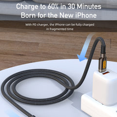 CL-125L Tipo-C / USB-C a cable de datos de carga rápida de 8 pines