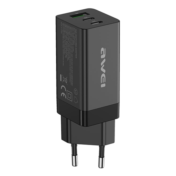 Cargador de viaje de carga rápida PD9 65W GaN, enchufe de la UE