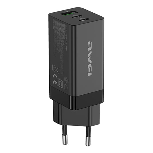 Cargador de viaje de carga rápida PD9 65W GaN, enchufe de la UE