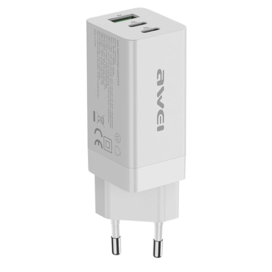 Cargador de viaje de carga rápida PD9 65W GaN, enchufe de la UE