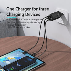 Cargador de viaje de carga rápida PD9 65W GaN, enchufe de la UE