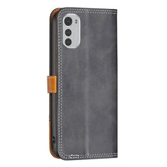 Estuche de cuero para teléfono con doble hil...