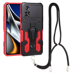 Lanyard Mecha Armor Kickstand PC + TPU Phone...