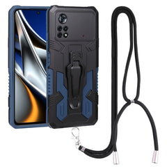 Lanyard Mecha Armor Kickstand PC + TPU Phone...