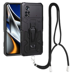 Lanyard Mecha Armor Kickstand PC + TPU Phone...