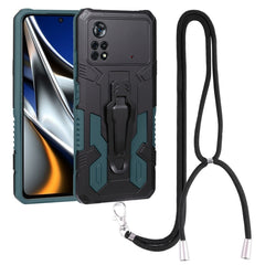 Lanyard Mecha Armor Kickstand PC + TPU Phone...