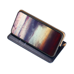 Estuche para teléfono de cuero con tapa magn...