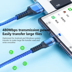 Cable de carga USB de estilo tejido 6A, long...