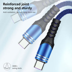 Cable de carga USB de estilo tejido 6A, long...