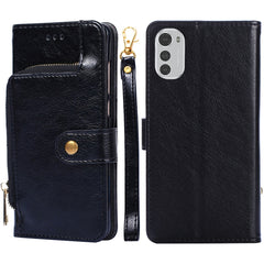 Funda de cuero con cremallera para teléfono ...